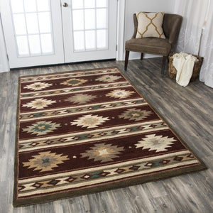 Alora Decor Ryder Hand-Tufted 100% Wool Southwestern Runner Rug — Red & Teal Native-Inspired Durable Elegance RYDRY100500702608