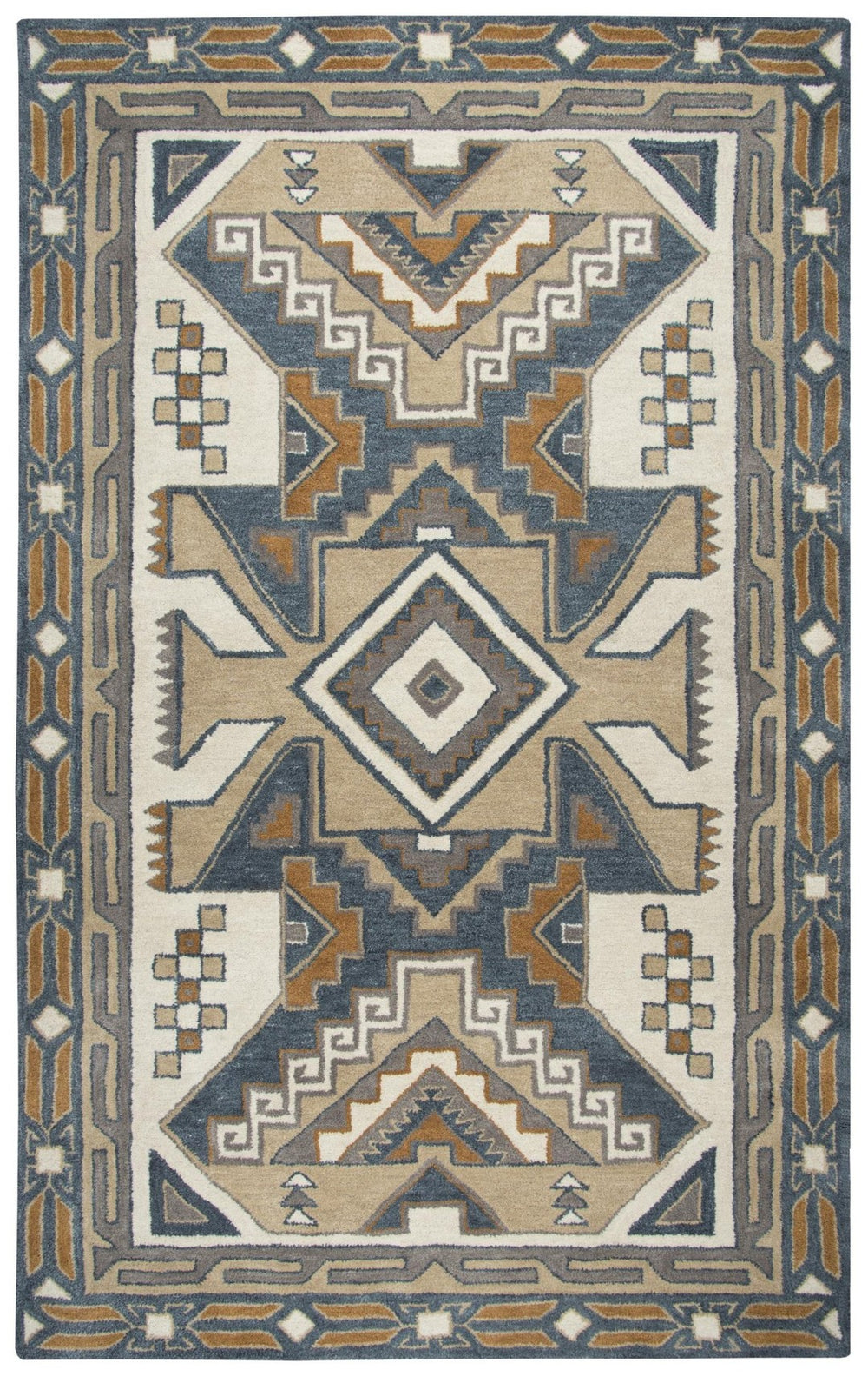Alora Decor Ryder Hand-Tufted 100% Wool Southwestern Rug With Navajo-Inspired Motifs In Neutral Palette 8' x 10' RYDRY100933880810