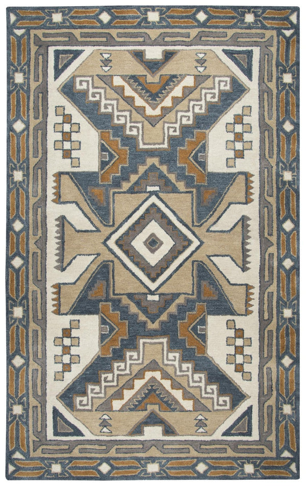 Alora Decor Ryder Hand-Tufted 100% Wool Southwestern Rug With Navajo-Inspired Motifs In Neutral Palette 8' x 10' RYDRY100933880810