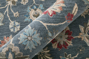 Feizy Rugs Rylan Hand Tufted Wool Accent Rug Oriental Floral Vines for Bedroom or Entryway RYL8639FBLU000C00