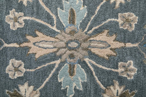 Feizy Rugs Rylan Hand Tufted Wool Accent Rug Oriental Floral Vines for Bedroom or Entryway RYL8639FBLU000C00