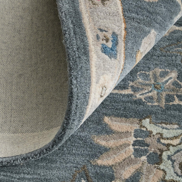 Feizy Rugs Rylan Hand Tufted Wool Accent Rug Oriental Floral Vines for Bedroom or Entryway RYL8639FBLU000C00