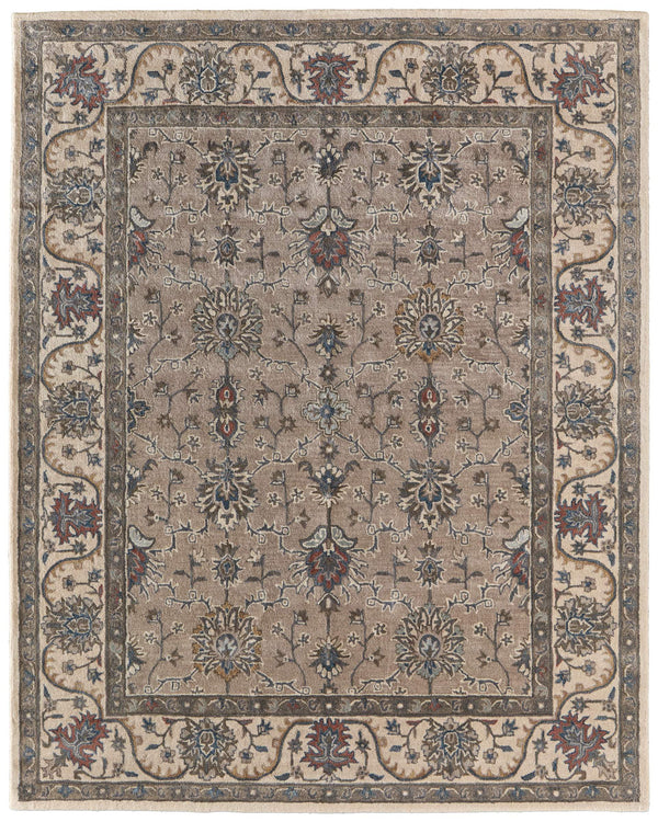 Feizy Rugs Rylan Hand Tufted Wool Oriental Rug Floral Vine Pattern for Spacious Living Rooms RYL8640FGRY000H00