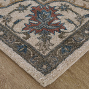 Feizy Rugs Rylan Hand Tufted Wool Oriental Rug Floral Vine Pattern for Spacious Living Rooms RYL8640FGRY000H00