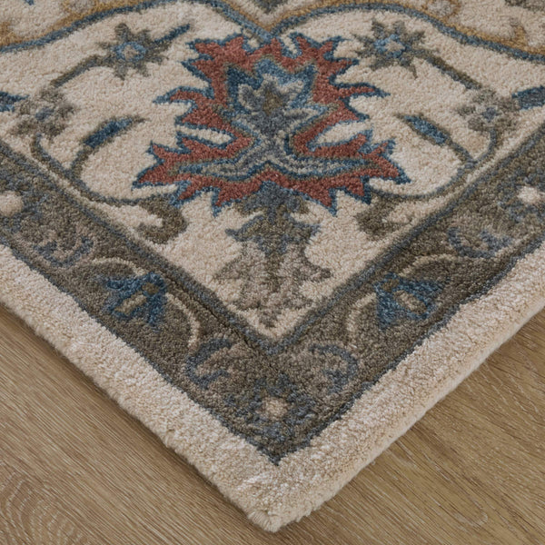 Feizy Rugs Rylan Hand Tufted Wool Oriental Rug Floral Vine Pattern for Spacious Living Rooms RYL8640FGRY000H00