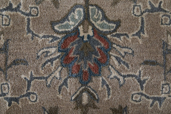 Feizy Rugs Rylan Hand Tufted Wool Oriental Rug Floral Vine Pattern for Spacious Living Rooms RYL8640FGRY000H00