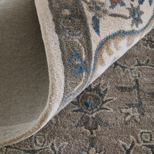 Feizy Rugs Rylan Hand Tufted Wool Oriental Rug Floral Vine Pattern for Spacious Living Rooms RYL8640FGRY000H00