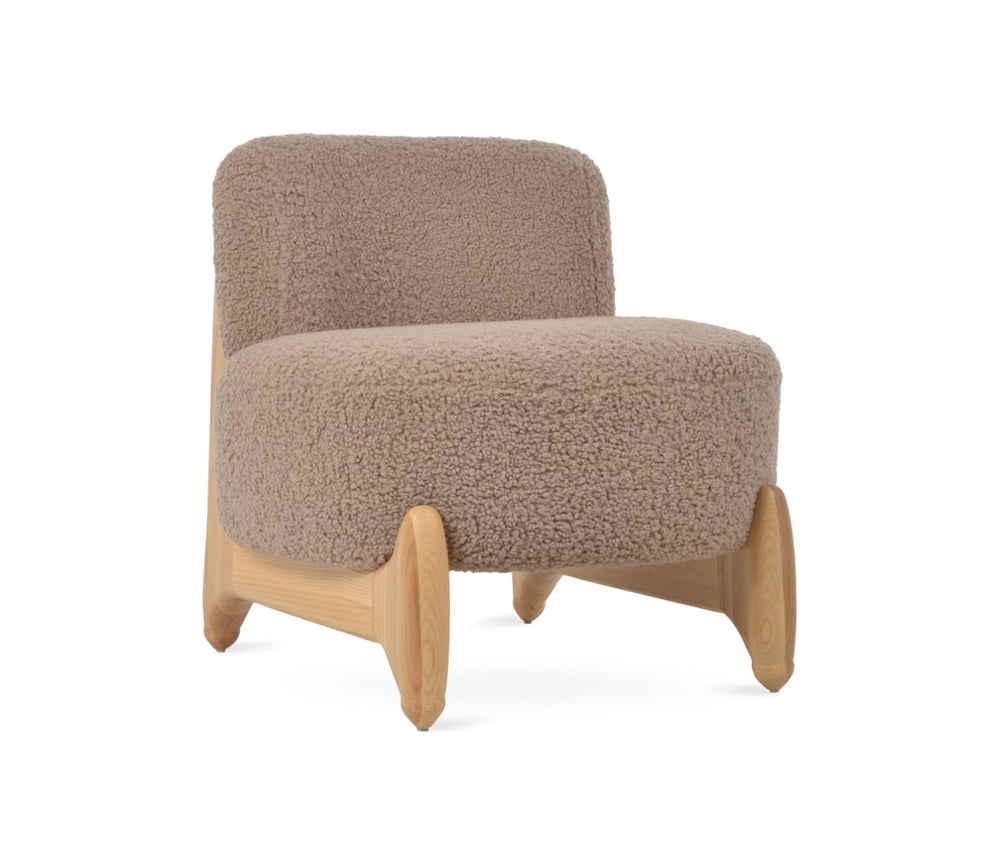 Soho Concept Ryoichi Kishi Lounge Chair: Stylish Boucle Or Camira Fabric, Premium Ash Base, 10-year Guarantee Ash,Natural  Soho-concept-dining-chair-12585