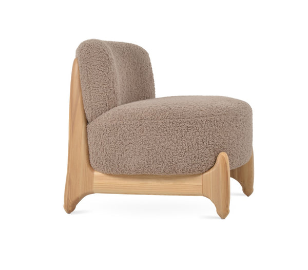 Soho Concept Ryoichi Kishi Lounge Chair: Stylish Boucle Or Camira Fabric, Premium Ash Base, 10-year Guarantee Ash,Natural  Soho-concept-dining-chair-12584