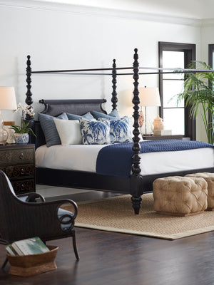 Lexington Tommy Bahama Home Sovereign Poster Bed: Timeless British Colonial Elegance With Rich Tamarind Finish & Unique Accents Tamarind  619-174c