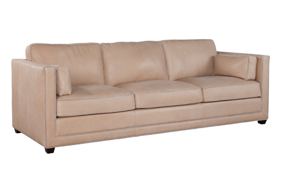Olivia + Quinn Raleigh Leather Sofa - Luxurious Comfort For 3, Elegant Design With Soft Top Grain Leather Finish Selena Champis Leather,Foam,Wood 2187_Sel0301