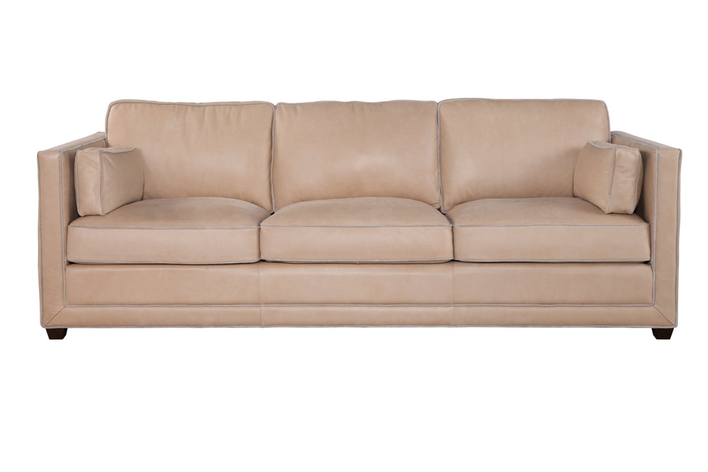 Olivia + Quinn Raleigh Leather Sofa - Luxurious Comfort For 3, Elegant Design With Soft Top Grain Leather Finish Selena Champis Leather,Foam,Wood 2187_Sel0301