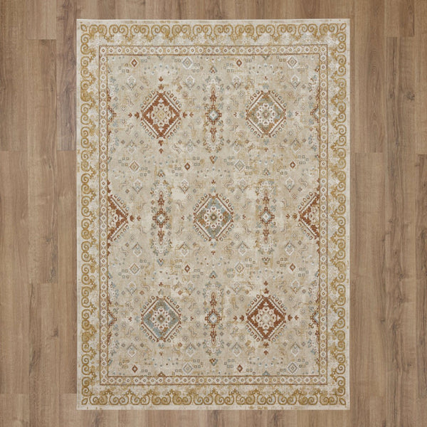Karastan Rugs Windemere Ravenglass Machine Woven  Area Rug Cream 10' x 14'