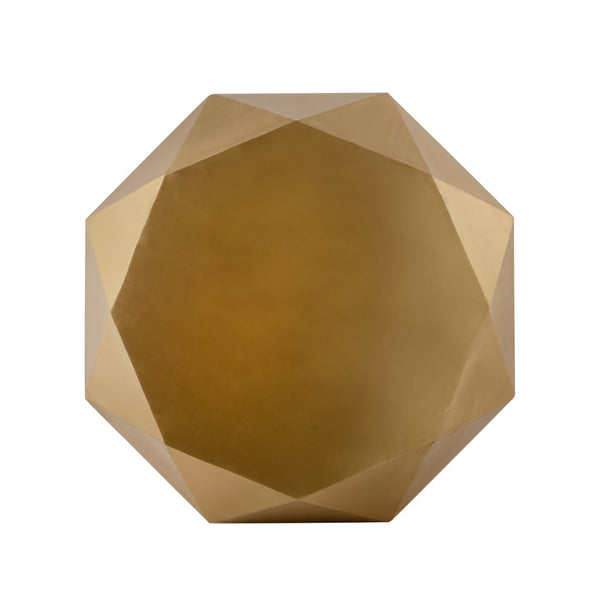 Pasargad Home Kronos Diamond Shape Coffee Table – Modern Brass Accent For Chic Living Spaces Gold Iron Prr-041brs