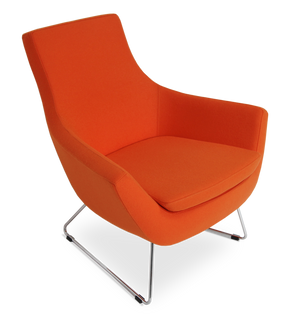 Soho Concept Rebecca Two Seater Sofa With Stylish Metal Legs - Durable Camira Wool & 10-year Guarantee Upholstery Orange  Soho-concept-dining-chair-12490