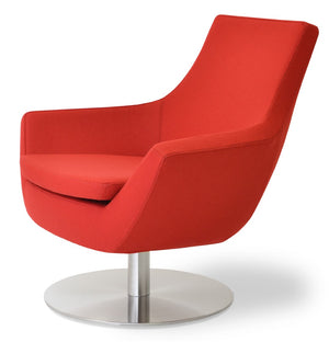 Soho Concept Rebecca Armchair In Durable Camira Era Fabric - Stylish Swivel Base & 10-year Guarantee, Orange Red  Soho-concept-dining-chair-12542