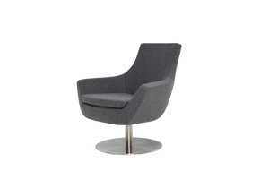 Soho Concept Rebecca Armchair Swivel With Camira Blazer Wool, 10-year Guarantee, Stylish Boucle Fabric Design Dark Grey  Soho-concept-dining-chair-12543