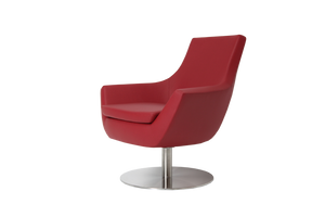 Soho Concept Rebecca Armchair - Genuine Leather Swivel Chair With Modern Design, 360-degree Rotation & Durability Red  Soho-concept-dining-chair-12541