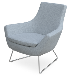 Soho Concept Rebecca Armchair - Stylish Wool Upholstery, Durable Steel Frame, 10-year Guarantee, Limited Stock! Silver  Soho-concept-dining-chair-12549