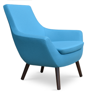 Soho Concept Rebecca Armchair – Premium Camira Blazer Wool, Solid Wood Base, 10-year Guarantee, Stylish Comfort Blue  Soho-concept-dining-chair-12565