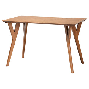 Baxton Studio Baxton Studio Reginald L-shaped Corner Dining Nook with Pleated Upholstered Benches Redmond-Grey/Walnut-3PC Dining Nook Set