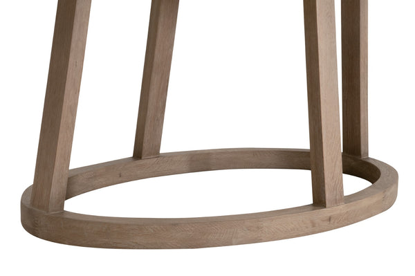 Essentials For Living Reeves Oval Dining Table - Timeless Smoke Gray Oak Finish With Stain-resistant Coating & Sturdy Base Smoke Gray Oak Solid Oak Wood,Oak Veneer 8011.Sgry-oak