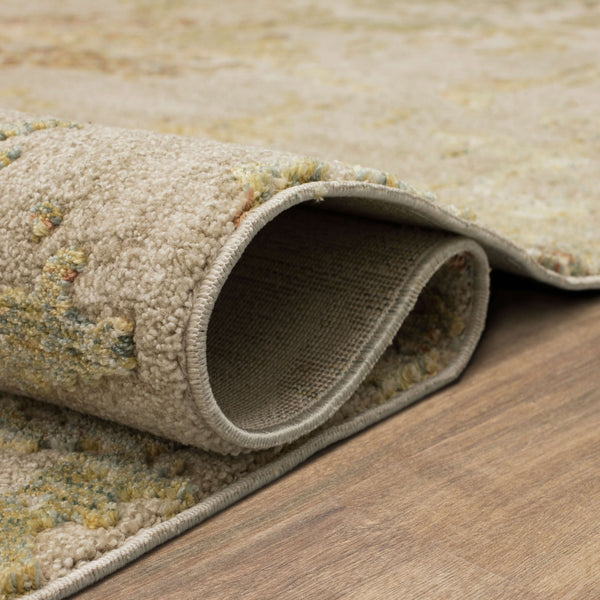 Karastan Rugs Memento Reflection Machine Woven Polyester Area Rug Beige 9' x 12'