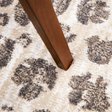 Orian Rugs Skins Snow Leopard Machine Woven Polypropylene Contemporary Area Rug Grey Polypropylene