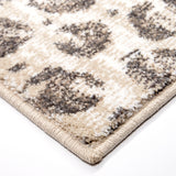 Orian Rugs Skins Snow Leopard Machine Woven Polypropylene Contemporary Area Rug Grey Polypropylene