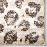 Orian Rugs Skins Snow Leopard Machine Woven Polypropylene Contemporary Area Rug Grey Polypropylene