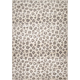 Orian Rugs Skins Snow Leopard Machine Woven Polypropylene Contemporary Area Rug Grey Polypropylene