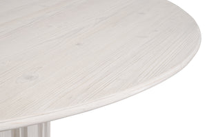 Essentials for Living Roma 54" Round Dining Table 8103.WW-PNE White Wash Pine