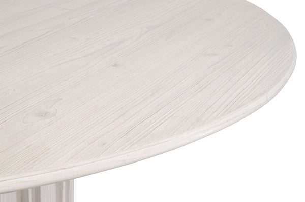 Essentials for Living Roma 54" Round Dining Table 8103.WW-PNE White Wash Pine
