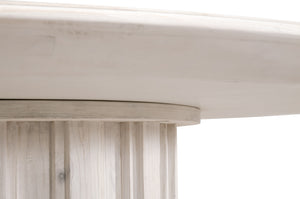 Essentials for Living Roma 54" Round Dining Table 8103.WW-PNE White Wash Pine