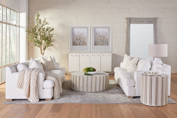 Essentials For Living Roma Round Accent Table - Eco-friendly Reclaimed Pine With Whitewash Finish, Chic Transitional Design White Wash Pine Solid Reclaimed Pine,Reclaimed Pine Veneer,Mdf 8107.Ww-pne