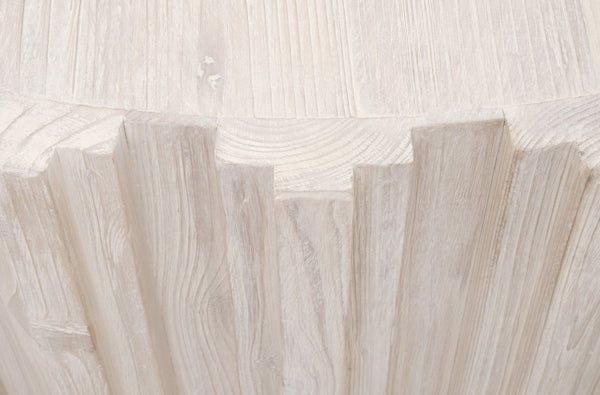 Essentials For Living Roma Coffee Table - Elegant Round Design With Whitewash Finish & Reclaimed Pine For Your Living Room White Wash Pine Solid Reclaimed Pine,Reclaimed Pine Veneer,Mdf 8104.Ww-pne