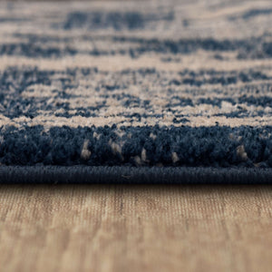 Karastan Rugs Zephyr Rotorua Machine Woven Triexta Traditional Area Rug Majolica Blue 9' 6" x 12' 11"