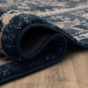 Karastan Rugs Zephyr Rotorua Machine Woven Triexta Traditional Area Rug Majolica Blue 9' 6" x 12' 11"