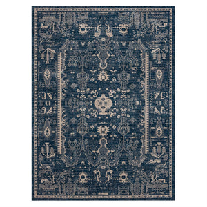 Karastan Rugs Zephyr Rotorua Machine Woven Triexta Traditional Area Rug Majolica Blue 9' 6" x 12' 11"