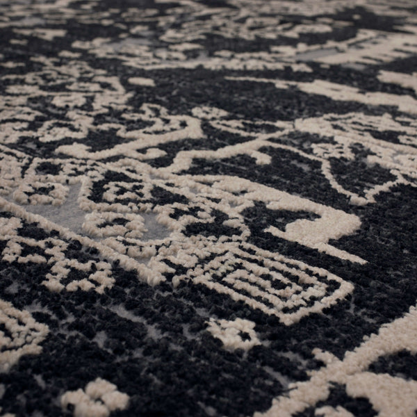 Karastan Rugs Zephyr Rotorua Machine Woven Triexta Traditional Area Rug Soot 9' 6" x 12' 11"