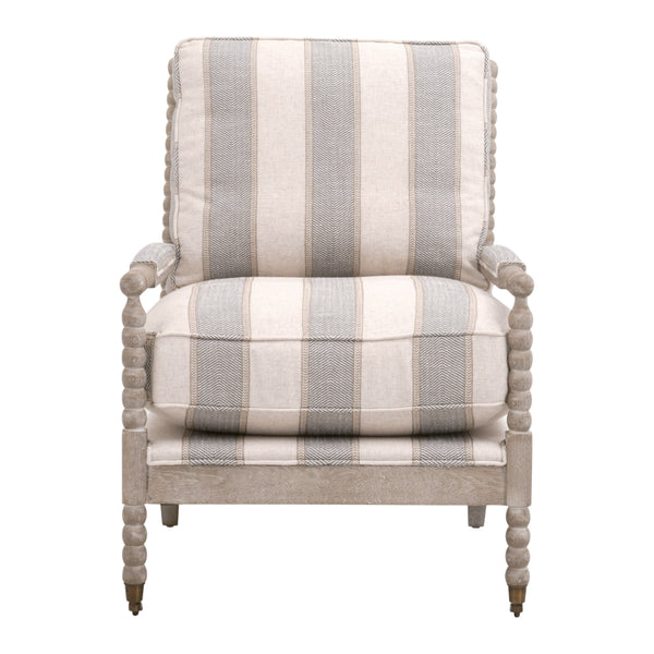Rouleau Club Chair Stanebridge-Pewter, Natural Gray Oak 6648.SPEW/NG Essentials for Living