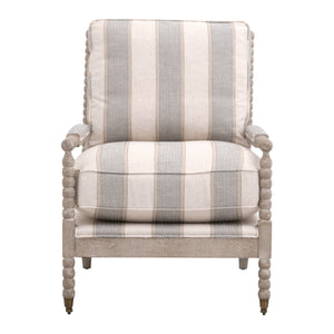 Rouleau Club Chair Stanebridge-Pewter, Natural Gray Oak 6648.SPEW/NG Essentials for Living