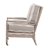 Rouleau Club Chair Stanebridge-Pewter, Natural Gray Oak 6648.SPEW/NG Essentials for Living