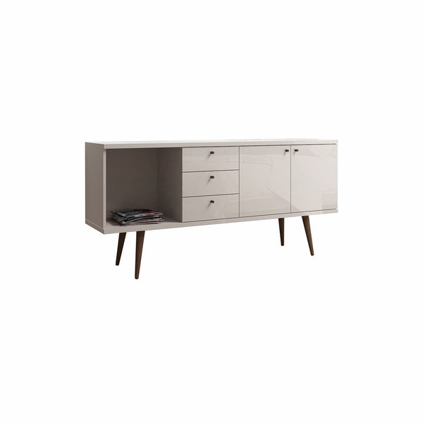 Utopia Wide Dresser in Off White and Maple Cream S-1010452 Manhattan Comfort