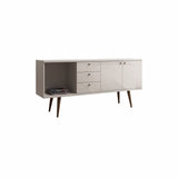 Utopia Wide Dresser in Off White and Maple Cream S-1010452 Manhattan Comfort