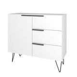 Manhattan Comfort Beekman Mid-Century Modern Sideboard White S-405AMC198