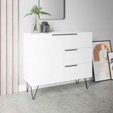 Manhattan Comfort Beekman Mid-Century Modern Sideboard White S-405AMC198