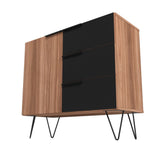 Manhattan Comfort Beekman Mid-Century Modern Sideboard Brown and Black S-405AMC240