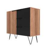 Manhattan Comfort Beekman Mid-Century Modern Sideboard Brown and Black S-405AMC240