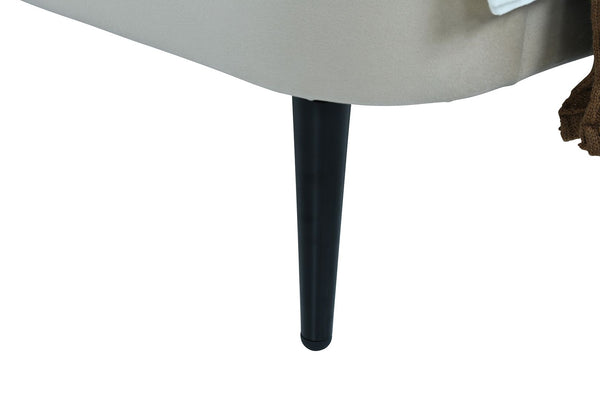 Manhattan Comfort Heather Modern Twin Bed Cream S-BD003-TW-CR